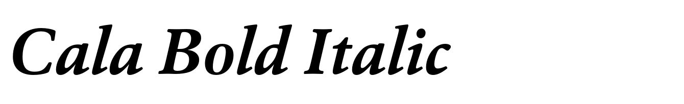 Cala Bold Italic
